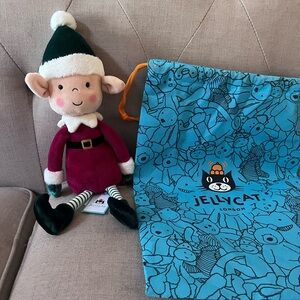 Jellycat Holiday Elf Plush Duo - Green and Red